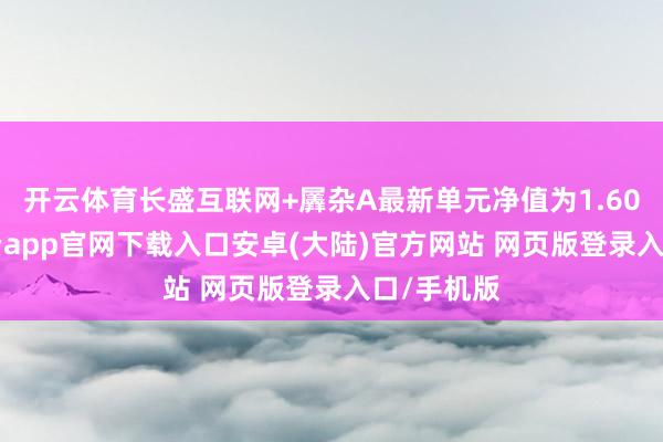 开云体育长盛互联网+羼杂A最新单元净值为1.6044元-开云app官网下载入口安卓(大陆)官方网站 网页版登录入口/手机版