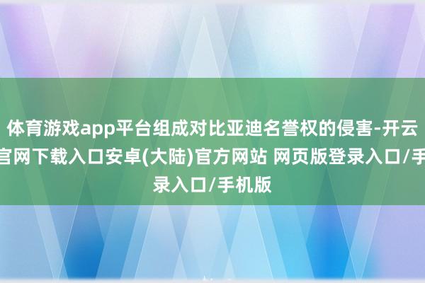 体育游戏app平台组成对比亚迪名誉权的侵害-开云app官网下载入口安卓(大陆)官方网站 网页版登录入口/手机版