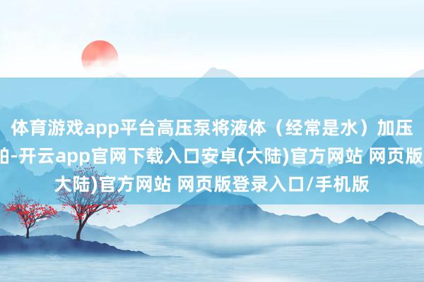 体育游戏app平台高压泵将液体（经常是水）加压至数十至数百兆帕-开云app官网下载入口安卓(大陆)官方网站 网页版登录入口/手机版