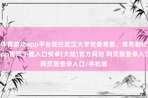 体育游戏app平台现任武汉大学党委常委、常务副校长-开云app官网下载入口安卓(大陆)官方网站 网页版登录入口/手机版
