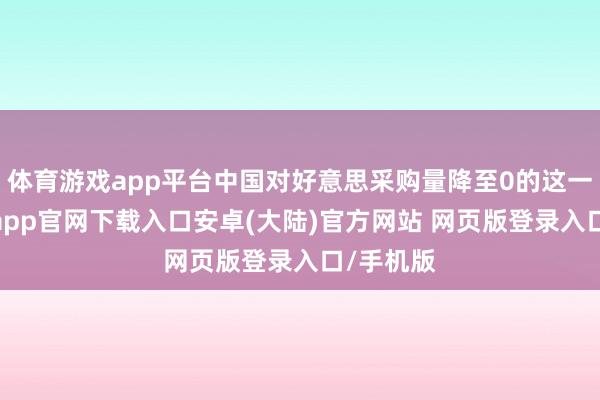体育游戏app平台中国对好意思采购量降至0的这一年-开云app官网下载入口安卓(大陆)官方网站 网页版登录入口/手机版